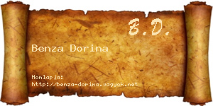 Benza Dorina névjegykártya